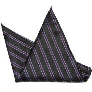 Gascoigne Pocket Square Brown Burgundy Striped